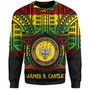 Hawaii Sweatshirt James B. Castle High School Reggae Color Polynesian