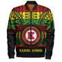 Hawaii Bomber Jacket Kahuku High & Intermediate School Reggae Color Polynesian