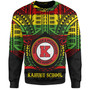 Hawaii Sweatshirt Kahuku High & Intermediate School Reggae Color Polynesian