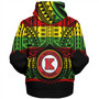 Hawaii Sherpa Hoodie Kahuku High & Intermediate School Reggae Color Polynesian