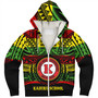 Hawaii Sherpa Hoodie Kahuku High & Intermediate School Reggae Color Polynesian