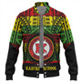 Hawaii Baseball Jacket Kahuku High & Intermediate School Reggae Color Polynesian