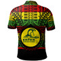 Hawaii Polo Shirt Kapaa High School Reggae Color Polynesian