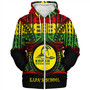 Hawaii Sherpa Hoodie Kapaa High School Reggae Color Polynesian