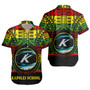 Hawaii Short Sleeve Shirt Kapolei High School Reggae Color Polynesian