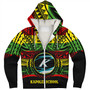 Hawaii Sherpa Hoodie Kapolei High School Reggae Color Polynesian