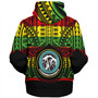 Hawaii Sherpa Hoodie King Kekaulike High School Reggae Color Polynesian