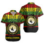 Hawaii Short Sleeve Shirt Kohala High School Reggae Color Polynesian