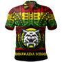 Hawaii Polo Shirt Konawaena High School Reggae Color Polynesian