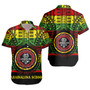 Hawaii Short Sleeve Shirt Lahainaluna High School Reggae Color Polynesian