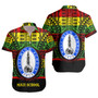 Hawaii Short Sleeve Shirt Maui High School Reggae Color Polynesian