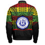 Hawaii Bomber Jacket Moanalua High School Reggae Color Polynesian