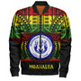 Hawaii Bomber Jacket Moanalua High School Reggae Color Polynesian