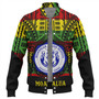 Hawaii Baseball Jacket Moanalua High School Reggae Color Polynesian