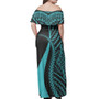 Marshall Islands Custom Personalised Woman Off Shoulder Long Dress Micronesian Tentacle Tribal Pattern