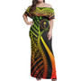 Chuuk Custom Personalised Woman Off Shoulder Long Dress Micronesian Tentacle Tribal Pattern