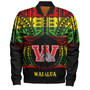 Hawaii Bomber Jacket Waialua High and Intermediate School Reggae Color Polynesian