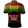 Hawaii Polo Shirt Waialua High and Intermediate School Reggae Color Polynesian
