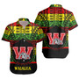 Hawaii Short Sleeve Shirt Waialua High and Intermediate School Reggae Color Polynesian