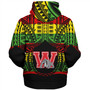 Hawaii Sherpa Hoodie Waialua High and Intermediate School Reggae Color Polynesian