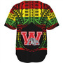Hawaii Baseball Shirt Waialua High and Intermediate School Reggae Color Polynesian
