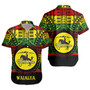 Hawaii Short Sleeve Shirt Waimea High School Reggae Color Polynesian