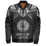 American Samoa Custom Personalised Bomber Jacket Polynesian Tribal Tattoo