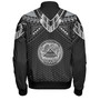 American Samoa Custom Personalised Bomber Jacket Polynesian Tribal Tattoo