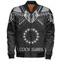 Cook Islands Custom Personalised Bomber Jacket Polynesian Tribal Tattoo