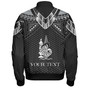 New Caledonia Custom Personalised Bomber Jacket Polynesian Tribal Tattoo