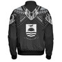 Kiribati Custom Personalised Bomber Jacket Polynesian Tribal Tattoo