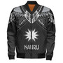 Nauru Custom Personalised Bomber Jacket Polynesian Tribal Tattoo
