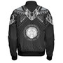 Northern Mariana Islands Custom Personalised Bomber Jacket Polynesian Tribal Tattoo