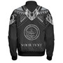 Palau Custom Personalised Bomber Jacket Polynesian Tribal Tattoo