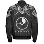 Yap State Custom Personalised Bomber Jacket Polynesian Tribal Tattoo