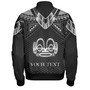 Marquesas Islands Custom Personalised Bomber Jacket Polynesian Tribal Tattoo