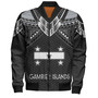 Gambier Islands Custom Personalised Bomber Jacket Polynesian Tribal Tattoo