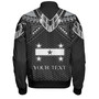 Gambier Islands Custom Personalised Bomber Jacket Polynesian Tribal Tattoo