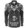 Solomon Islands Custom Personalised Long Sleeve Shirt Polynesian Tribal Tattoo