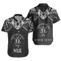 Niue Custom Personalised Short Sleeve Shirt Polynesian Tribal Tattoo