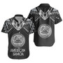 American Samoa Custom Personalised Short Sleeve Shirt Polynesian Tribal Tattoo