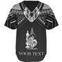 New Caledonia Custom Personalised Baseball Shirt Polynesian Tribal Tattoo