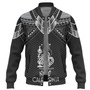 New Caledonia Custom Personalised Baseball Jacket Polynesian Tribal Tattoo