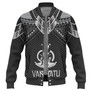 Vanuatu Custom Personalised Baseball Jacket Polynesian Tribal Tattoo