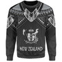 New Zealand Custom Personalised Sweatshirt Polynesian Tribal Tattoo