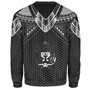 Solomon Islands Custom Personalised Sweatshirt Polynesian Tribal Tattoo