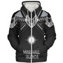 Marshall Islands Custom Personalised Sherpa Hoodie Polynesian Tribal Tattoo