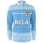 Fiji Long Sleeve Shirt Bula Coat Of Arm Of Fiji Polynesian