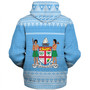 Fiji Sherpa Hoodie Bula Coat Of Arm Of Fiji Polynesian