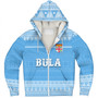 Fiji Sherpa Hoodie Bula Coat Of Arm Of Fiji Polynesian